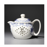 Linglong Blue and White Porcelain Teapot, Single Ceramic Pot