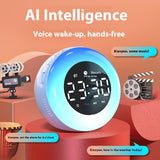 Intelligent Bluetooth Alarm Clock Speaker with AI Voice Assistant