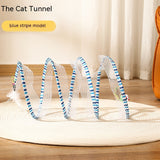 Folded S Type Cats' Tunnel, Spring Mouse, Outdoor Toys for Kittens, Interactive Pet Supplies