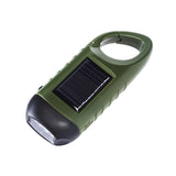 Outdoor Hand-cranked Power Generation Strong Light Solar USB Charging LED Flashlight