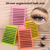 10 Rows Segmented, Large Capacity, False Thick Eyelashes