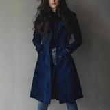 Women’s Long Trench Coat in Western Style for Fall & Winter