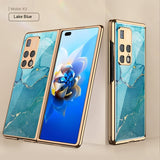Foldable Screen Phone Case All-inclusive Electroplated Glass Shell