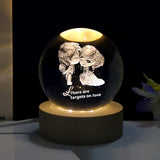 Creative 3D Laser Carved Crystal Ball, Bedroom Small Night Lamp