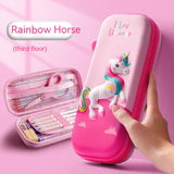Three-dimensional Pencil Case, Primary School Kindergarten Cartoon Large Capacity Pencil Box