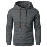 Men’s Jacquard Hooded Sweater – Long-sleeved Warm Solid Knit Hoodie