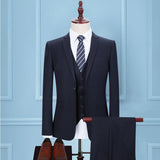 Men's Three-piece Korean Style, Slim Business Suit