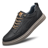 Men's Round Toe Board Sneakers, Microfiber Breathable Shoes