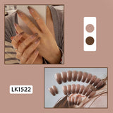 Crystal Butterfly Fake Nails, Finished Wear