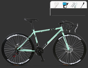 Road Race, Variable Speed, Solid Tire, Double Disc Brake, Sports Bicycle