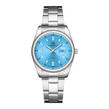 Women’s Quartz Calendar Watch with Waterproof Steel Strap
