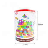 Large Wooden Educational Building Blocks Set