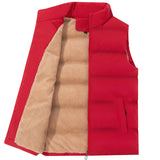 Winter Fleece Lined Coat, Men's Outdoor Warm, Vest Style Jacket