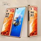 Foldable Screen Phone Case All-inclusive Electroplated Glass Shell