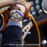 Gold Skeleton Vintage Automatic Quartz Men's Watches, Top Brand Luxury Tool