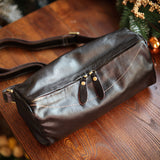 Genuine Leather Motorcycle Crossbody Fanny Pack
