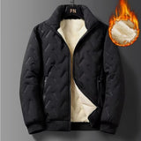 Men’s Thick Fleece Warm Jacket & Pants Set with Turn-down Collar