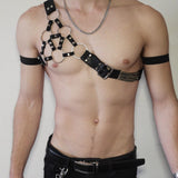 Black Leather Elastic Band Fun Tool