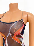 Women’s Mesh Suspender Jumpsuit – Sheer Lightweight Sleeveless Outfit