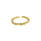 Small Design Irregular Micro-inlaid Zircon Texture, Women's Ring