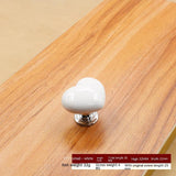 Wardrobe Drawer Cabinet Door, Color Heart-shaped Ceramic Handle