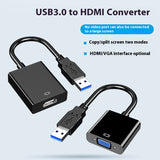 USB to HDMI Adapter – Aluminum Alloy HD Video Converter Cable