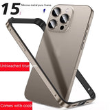 Straight Edge Four-corner Drop-resistant Aluminum Alloy Frame Phone Case (Smartphone not Included)