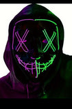 Black V Halloveen Horror Glowing Mask