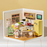 Robotime Rolife Super Creator Daily Plastic DIY Miniature House Cafe Energy Supply Store Building Block Sets