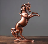 Bronze Horse Head Sculpture – Resin War Decor for Home & Office