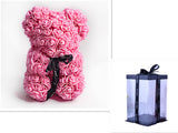 Valentine's Day Gift Rose Bear, Eternal Flower Rose Teddy Bear, PE Foam Toy for New Year's Eve