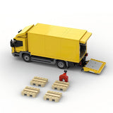 Yellow Truck Model, Small Particle Building Blocks Toy