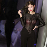 Lace Over, Crotched Zip Bodysuit