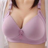 Large Size Thin Smooth Bra, Wireless Push Up Breasted Women's Underwear