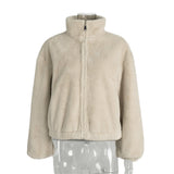 Autumn and Winter Warm Zipper Fur Jacket