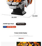 Building Blocks Assembled Animal Head Model, Decorative Creative Toy