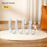 Folded S Type Cats' Tunnel, Spring Mouse, Outdoor Toys for Kittens, Interactive Pet Supplies