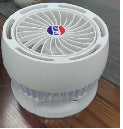 Portable Solar Fan with LED Lighting – Quiet Desk and Camping Use