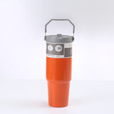 Portable Car Cup, Stainless Steel Travel Sports Water Bottle with Handle Cover, Coffee Tumbler Cup