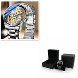 Gold Skeleton Vintage Automatic Quartz Men's Watches, Top Brand Luxury Tool