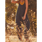 Women’s Cargo Suspender Jumpsuit – Zipper Pocket Casual Utility Overalls