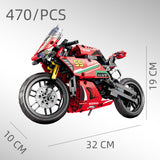 Assembled Motorcycle Boys' Puzzle, Small Particles Building Blocks Gift Box