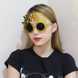Creative Happy New Year Party Glasses Supplies Photo Props Holiday Dance Dress-up Funny Glasses