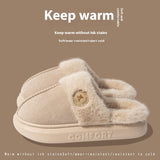 New Plush Slippers for Women/Men, Winter Warm Home Slippers, Indoor Thick-soled Fleece Slip-ons