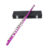 16 Holes Flute C Key White Copper Tube Body Leather Box, Suitable for Beginners Grading Performance