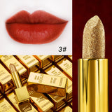 Velvet Matte, Non-stick, No Fade, Fashionable Shiny Gold Cup Powder Lipstick