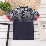 Boys' Printed Polo Shirt, Kids' Casual Short Sleeve Top for Children, Summer Wear