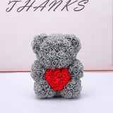 Valentine's Day Gift Rose Bear, Eternal Flower Rose Teddy Bear, PE Foam Toy for New Year's Eve