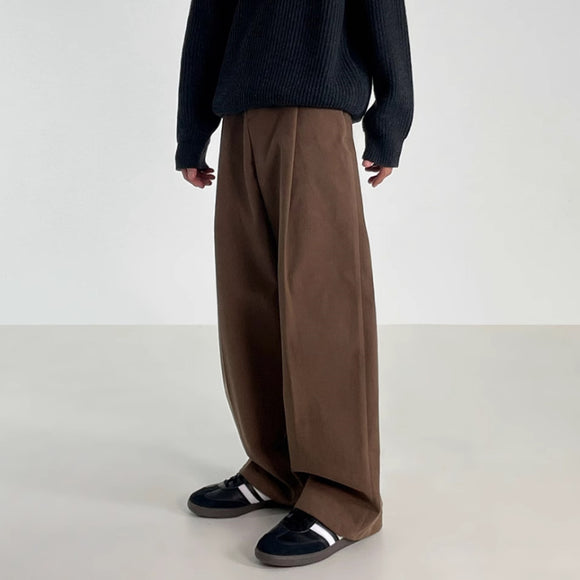 Men's Autumn and Winter Loose Straight Thickening Casual Pants