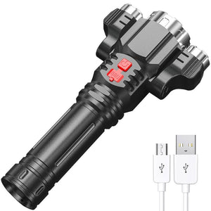 Outdoor Home Portable Riding, USB Rechargeable Flashlight